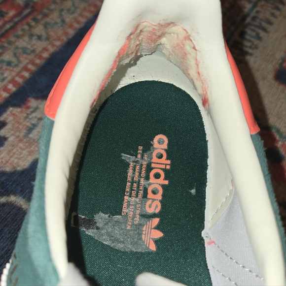 Adidas Gazelle Teal and Coral Sneakers - Picture 4 of 5